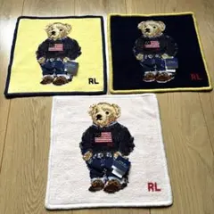 新品未使用⭐️ラルフローレン⭐️テディベアシェニール織ハンカチ3枚セット