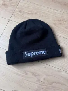 新品☆supreme ボックスロゴ ニット帽 ネイビー ビーニー cap - メルカリ