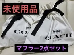 COACHの巾着袋付きマフラー2点セット