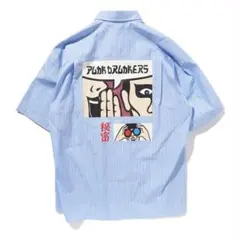 【5/24まで値下げ】PUNK DRUNKERS シークレットストライプシャツのサムネイル
