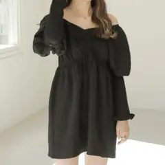 マルチWAYチュニック Heather ヘザー ワンピース チュニック ブラックのサムネイル