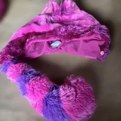 ①チェシャ猫耳付きフリース帽子