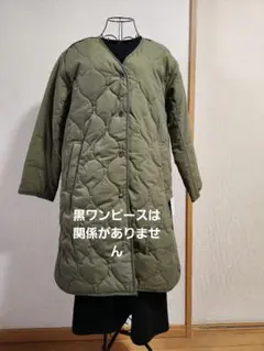 ROSE　BUD★オリーブグリーン キルティング ロングジャケット