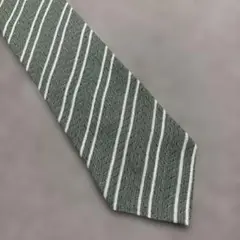 Giorgio Armani グリーンストライプネクタイ