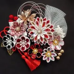 つまみ細工髪飾り成人式結婚式卒業式