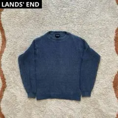 90s ランズエンド　コットンニット　ケーブルニット アメリカ製