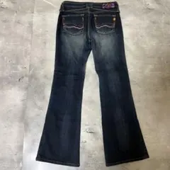 Y2K フレアデニム 刺繍 平成ギャル フェアリーグランジ 00s