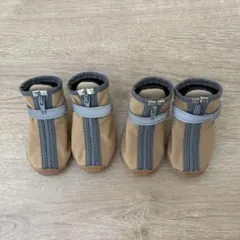 犬用ドッグシューズ ベージュ 小型犬用 防水タイプ サイズ5号