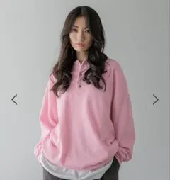 ハイゲージニットポロ LFM(U) ユニセックス ピンク