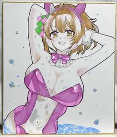 手描きイラスト ウマ娘 ダンツフレーム ナース ファンアート 色紙