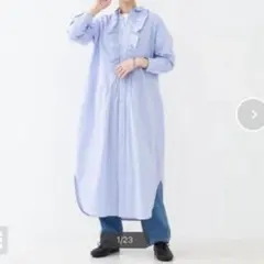 タグ付き未使用✨　collex フリル シャツ ワンピース　ロングのサムネイル