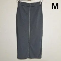 GU　フロントジップナローロングスカート　M
