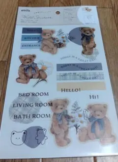 ウォールステッカーベア♥激かわ　シール　ステッカー　DAISO　Seria