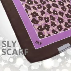 美品　スライ　LEO BLOSSOM SCARF　レオパード　花　スカーフ