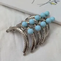 がま口 ハンドメイド 水色 5点セット 口金 手芸素材 材料 シルバー