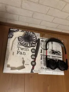 USB充電式★ネックファン ブラック 3段階風量調整