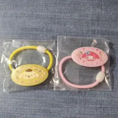 サンリオキャラクターズ 刺繍ヘアゴム マイメロディ＆ポムポムプリン