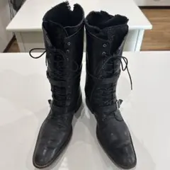 10s FUGAレオパード柄 ロングブーツ Y2Kブラックのサムネイル