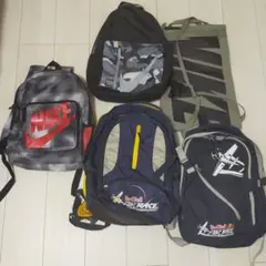 レッドブル ナイキ等リュック・バックパック 5点セット