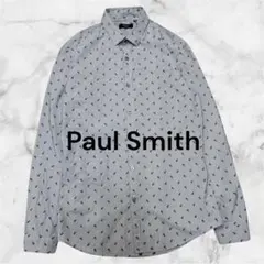 Paul Smith ポールスミス　総柄長袖シャツ　M グレー　花柄