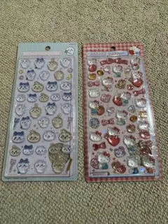 ちいかわ　ボンボンドロップシール　正規品　ちいかわ、ハローキティ2枚セット