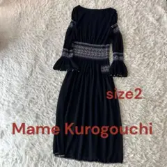 新品 mame マメ ニット ワンピース ネイビー size2 楽天市場】mame kurogouchi ワンピース（カラーネイビー）の通販