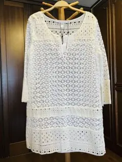 【新品タグ付き未使用】DVF/ホワイト レース チュニックのサムネイル