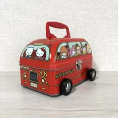 サンリオ ハローキティ 缶 スクールバス ランチボックス 小物入れ