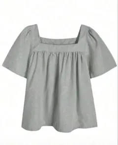 スクエアネック シャツ