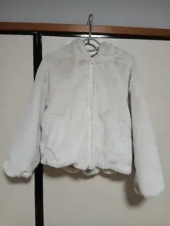 Honeys フェイクファージップアップフーデッドジャケット ピンク M