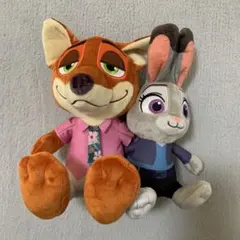 ズートピア２　ペアぬいぐるみ　ニック　ジュディ　②