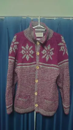 う*ん様 インバーアラン　カーディガン　カウチン　雪柄