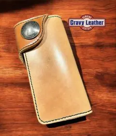 Gravy Leather本革 コードバン バイカー ウォレット ハンドメイド