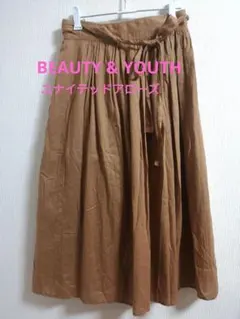 BEAUTY & YOUTHユナイテッドアローズ巻スカートロング　黄土色系茶系のサムネイル