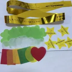 TXT ACT:TOMORROW 落下物　金テ　サイン付き　星