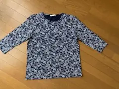 新品未使用・ペイズリー柄・8部袖カットソー・LL