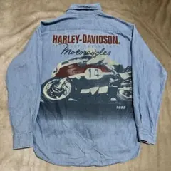 90s Harley Davidson シャンブレーシャツ　デニム　1999のサムネイル