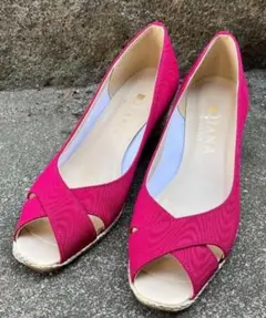 ダイアナ　23.5cm 　 オープントゥ ウェッジヒール