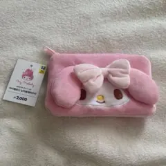 韓国ダイソー マイメロディ ポーチ サンリオ ぬいぐるみ素材 中サイズ16×11