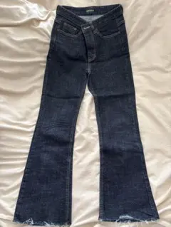 【美品】フレアカットデニム ダークブルー インディゴ