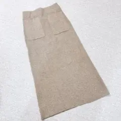 ミラオーウェン　ロングスカート　ニット　ブラウン　サイズ1
