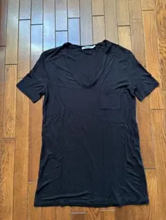 T by ALEXANDER WANG Vネック 半袖Tシャツ ブラック