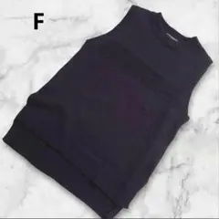 earth music&ecologyネイビー　ニット ベスト ユニセックス　F