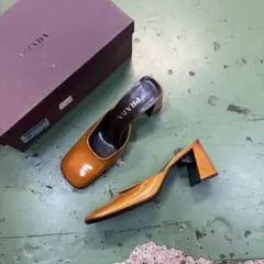 PRADA square toe patent mulesのサムネイル