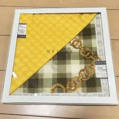 CELINE ハンカチ スカーフ　チェーン柄　ロゴ　2枚セット