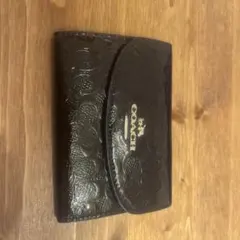 COACH ブラックレザー キーケース