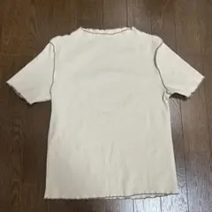 GU リブメロウ 半袖Tシャツ ベージュ