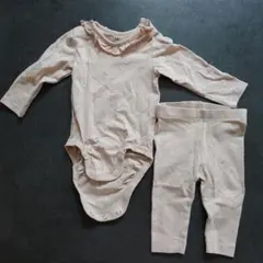 H&M オーガニックコットン ロンパース・レギンスセット 2-4M