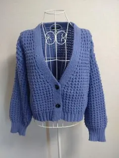 コムサイズム　ワッフル編みカーディガン　F フォロー割り引き有り