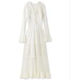 スナイデル　クロシェ風ワンピース　ホワイト